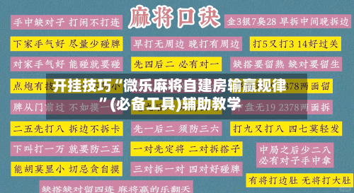 开挂技巧“微乐麻将自建房输赢规律”(必备工具)辅助教学-第2张图片