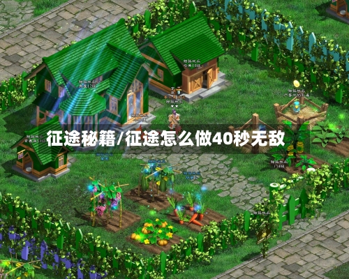 征途秘籍/征途怎么做40秒无敌-第1张图片
