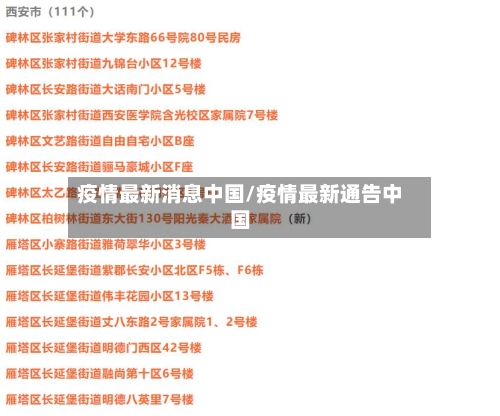 疫情最新消息中国/疫情最新通告中国-第1张图片