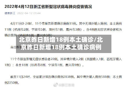 北京昨日新增18例本土确诊/北京昨日新增18例本土确诊病例-第3张图片