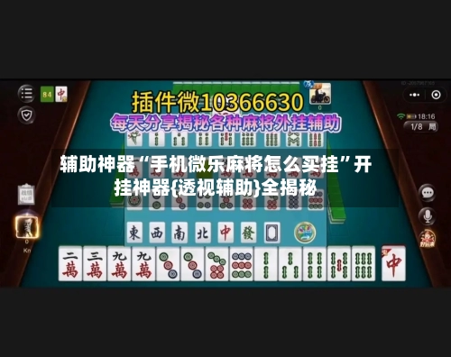辅助神器“手机微乐麻将怎么买挂”开挂神器{透视辅助}全揭秘-第2张图片