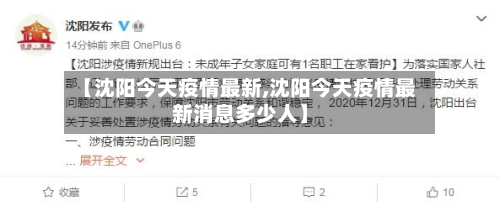 【沈阳今天疫情最新,沈阳今天疫情最新消息多少人】-第2张图片