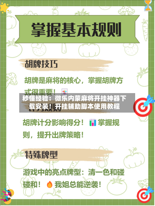 秒懂经验:微乐内蒙麻将开挂神器下载安装!开挂辅助脚本使用教程-第1张图片