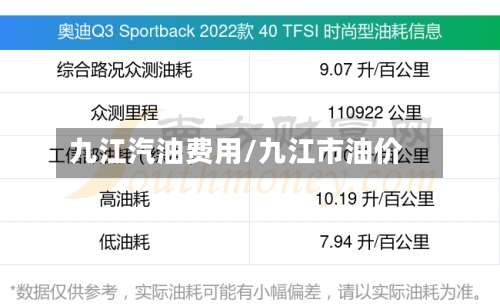 九江汽油费用/九江市油价-第1张图片