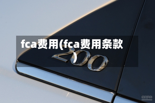 fca费用(fca费用条款)-第1张图片