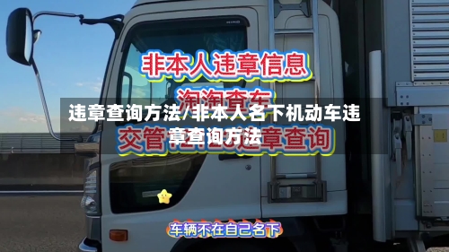 违章查询方法/非本人名下机动车违章查询方法-第2张图片