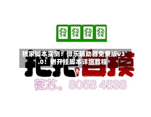 独家脚本实测:微乐辅助器免费版v3.0!附开挂脚本详细教程-第1张图片